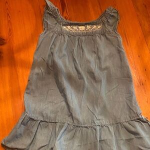 Carter's Light Blue Chambray Sleeveless Dress Top